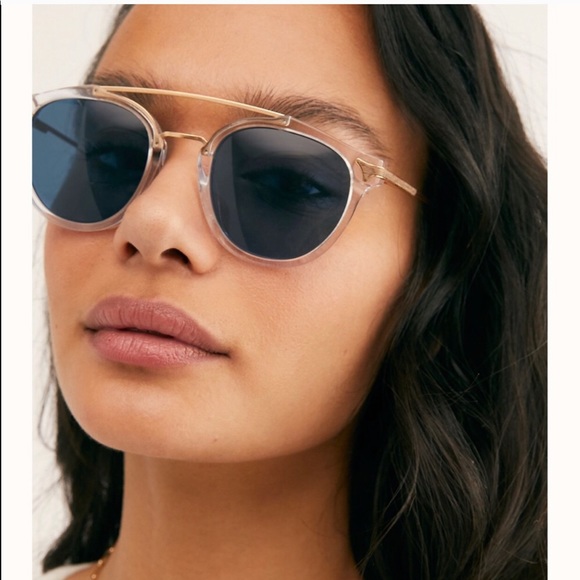 Round Clear Frame Sunglasses - Picture 1 of 6